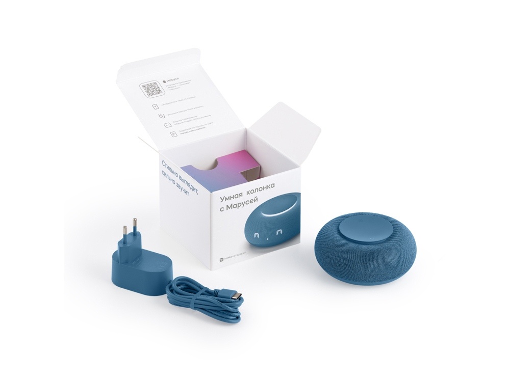 Умная колонка Капсула Мини с голосовым помощником Марусей