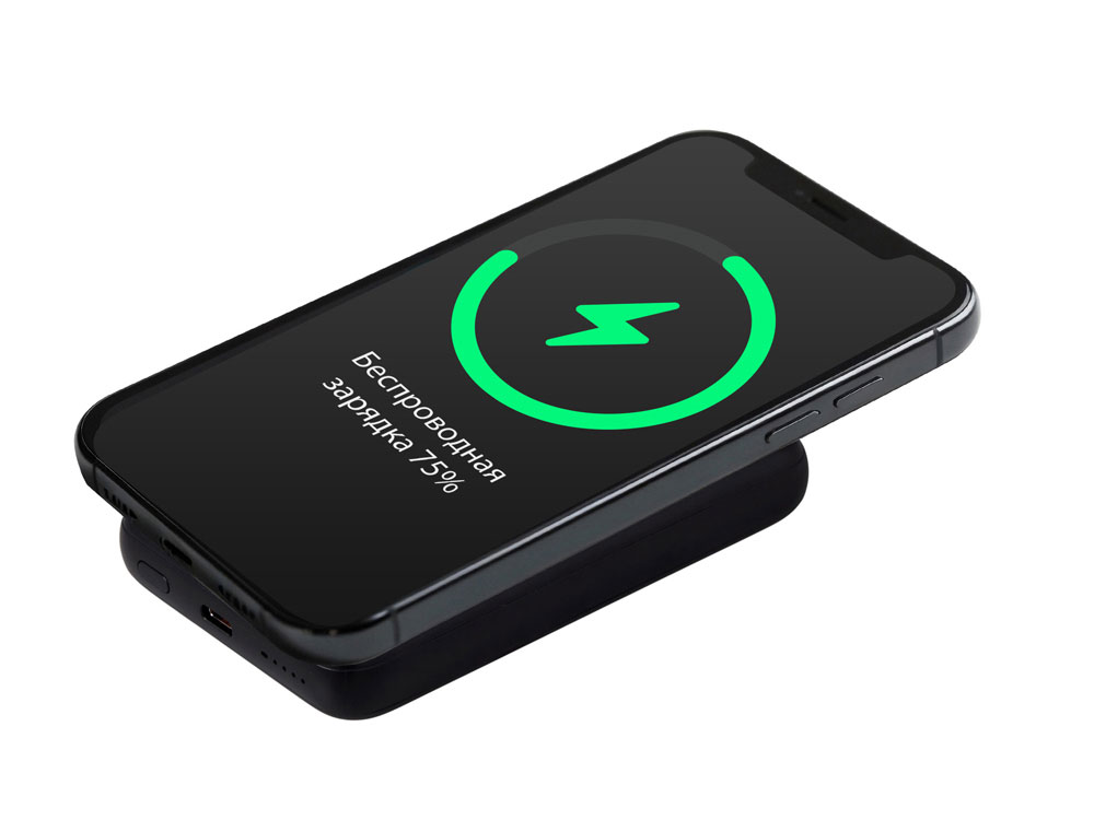 Магнитный внешний беспроводной аккумулятор Polarix, QC/PD, 10000 мАч