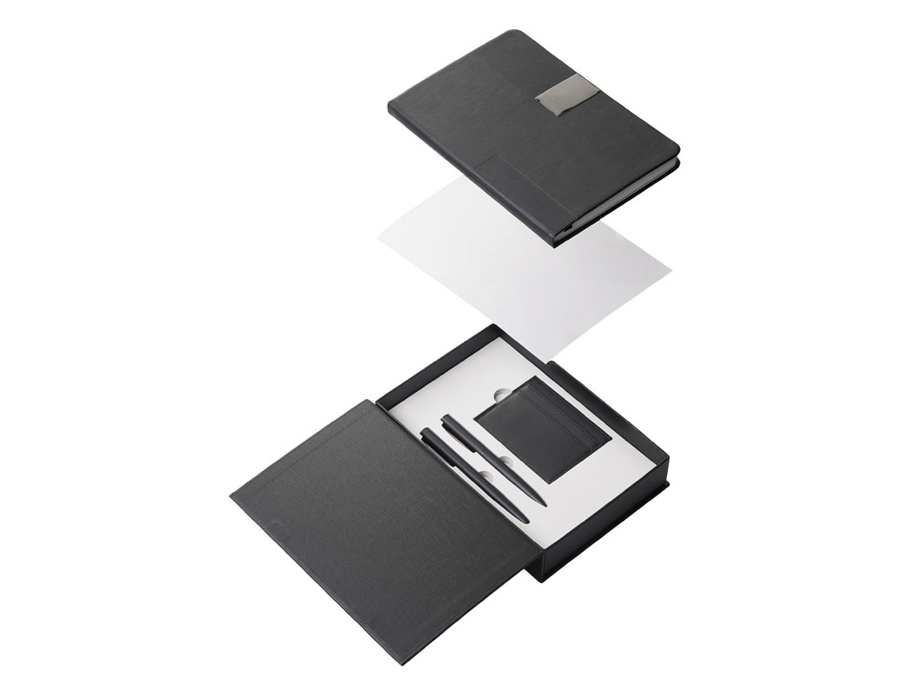 Подарочный набор Goethe с блокнотом А5, 2-мя ручками и картхолдером
