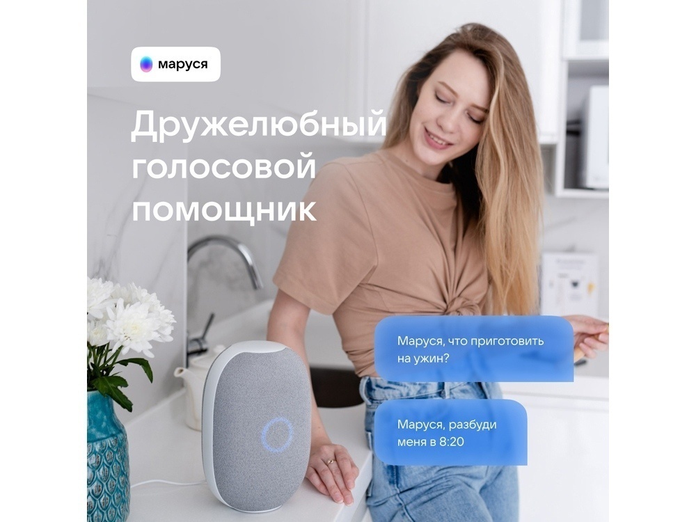 Умная колонка VK Капсула с голосовым помощником Марусей, 30 Вт