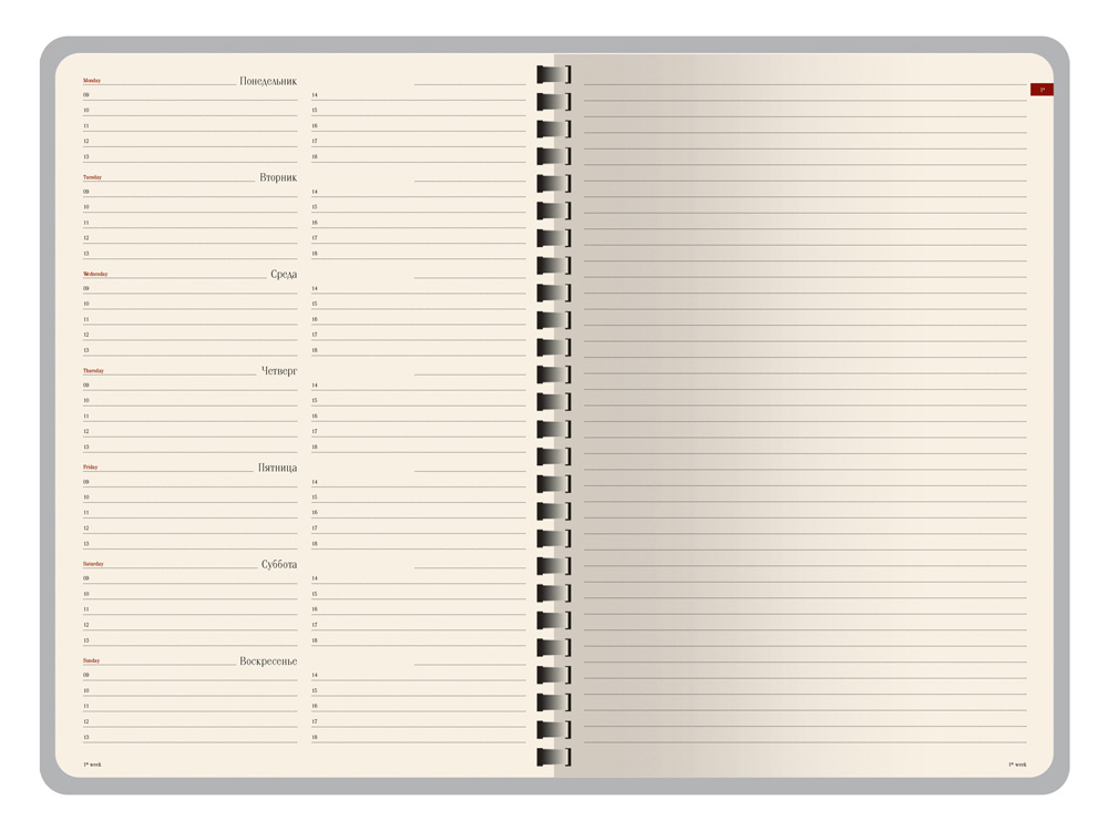 Еженедельник недатированный А5 Concept