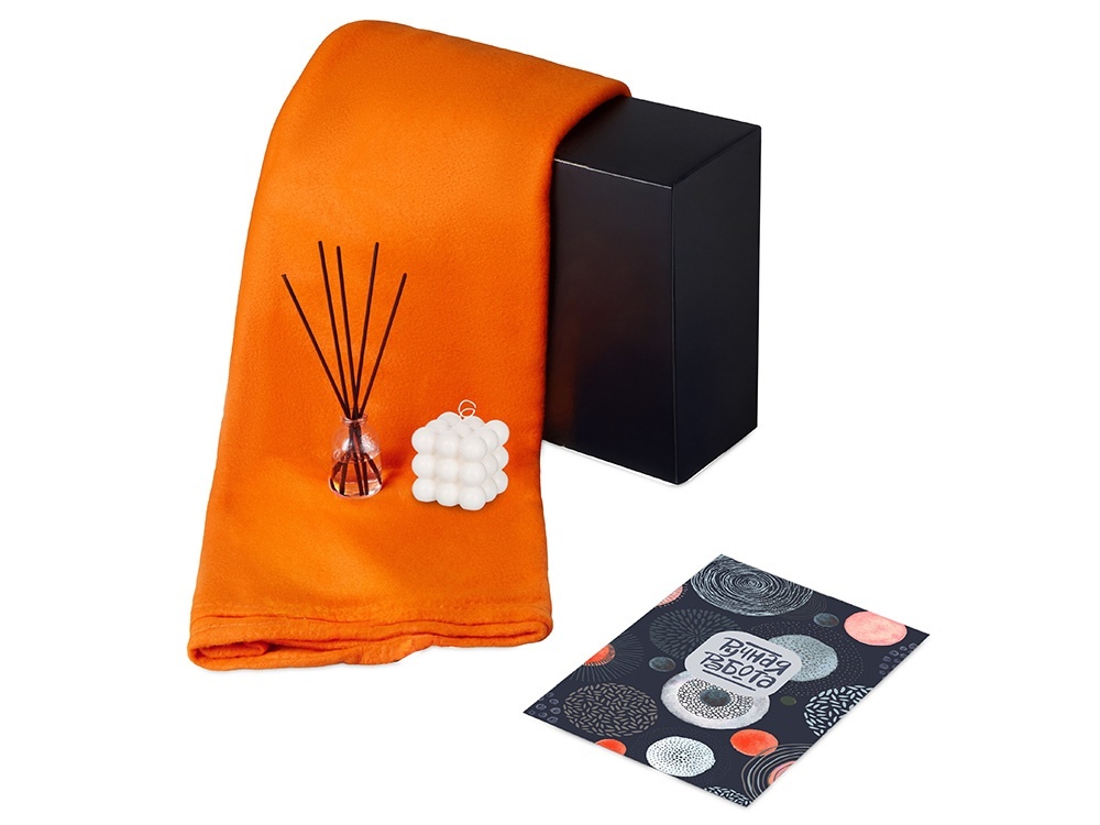 Подарочный набор Re:y. Cocoon с пледом, свечой и диффузором