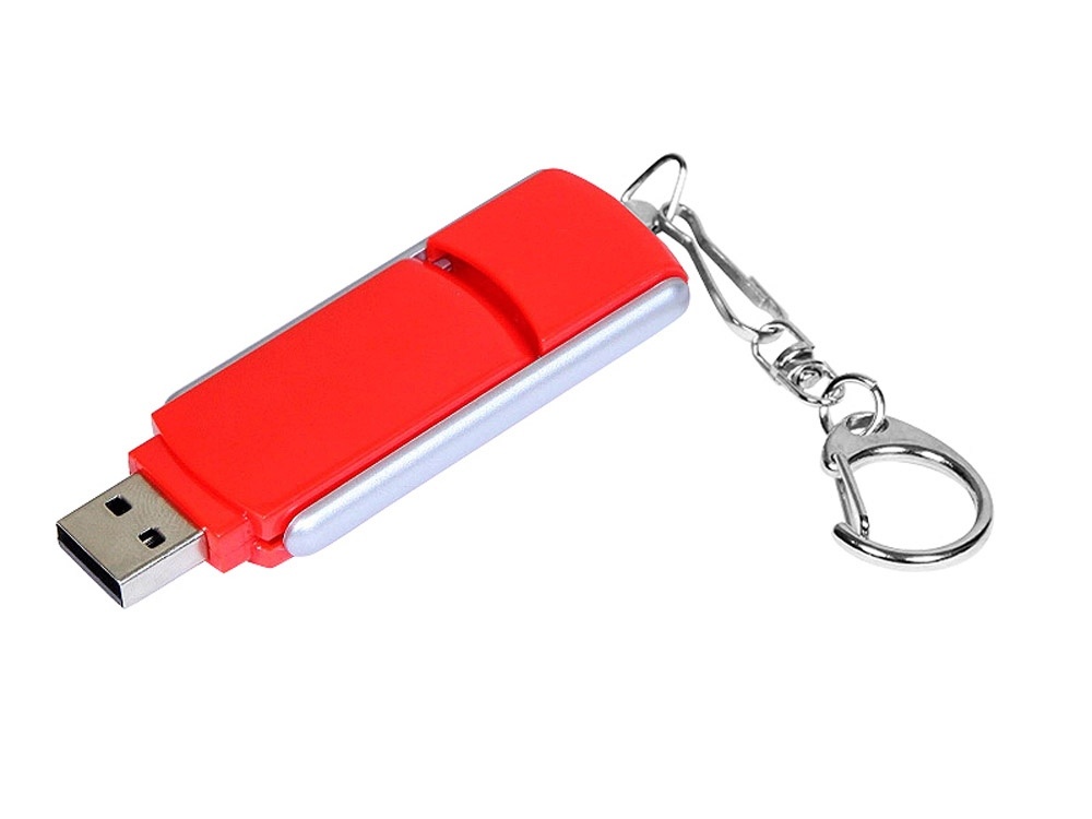 Промо флеш-накопитель USB 2.0 на 8 Гб с выдвижным корпусом прямоугольной формы
