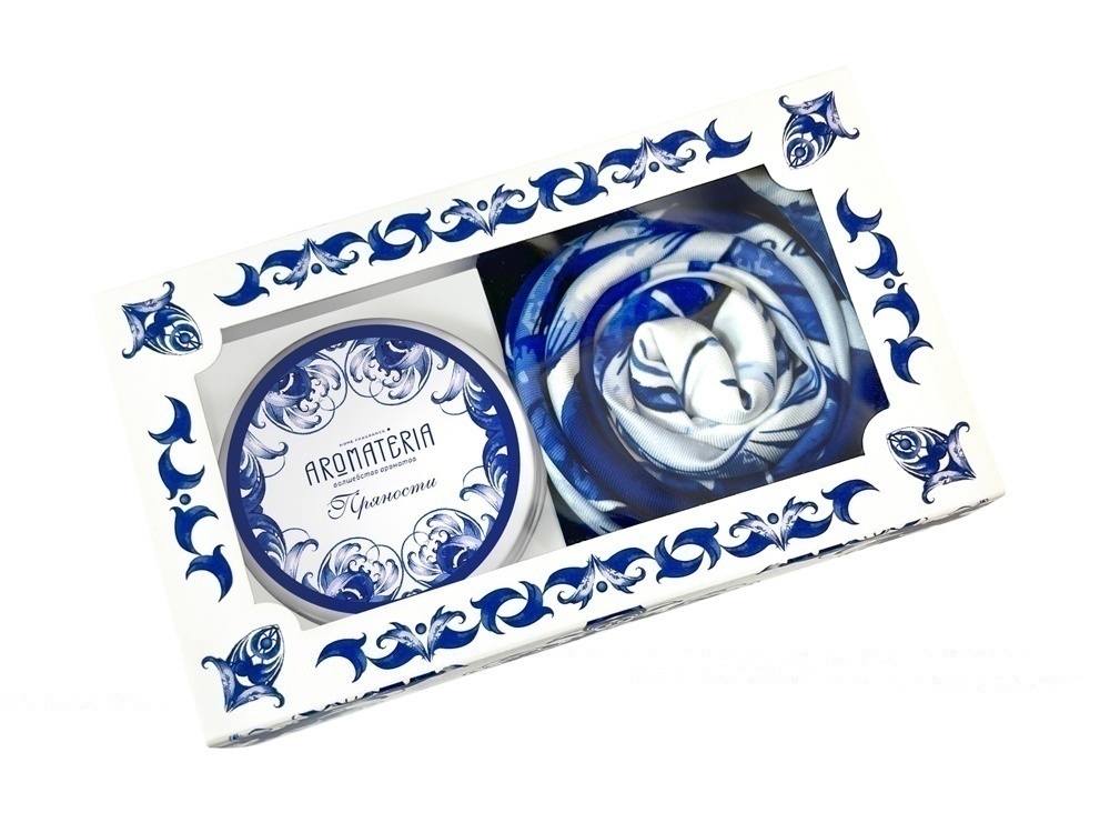 Набор: платок Царевна Лебедь и свеча Вдохновение