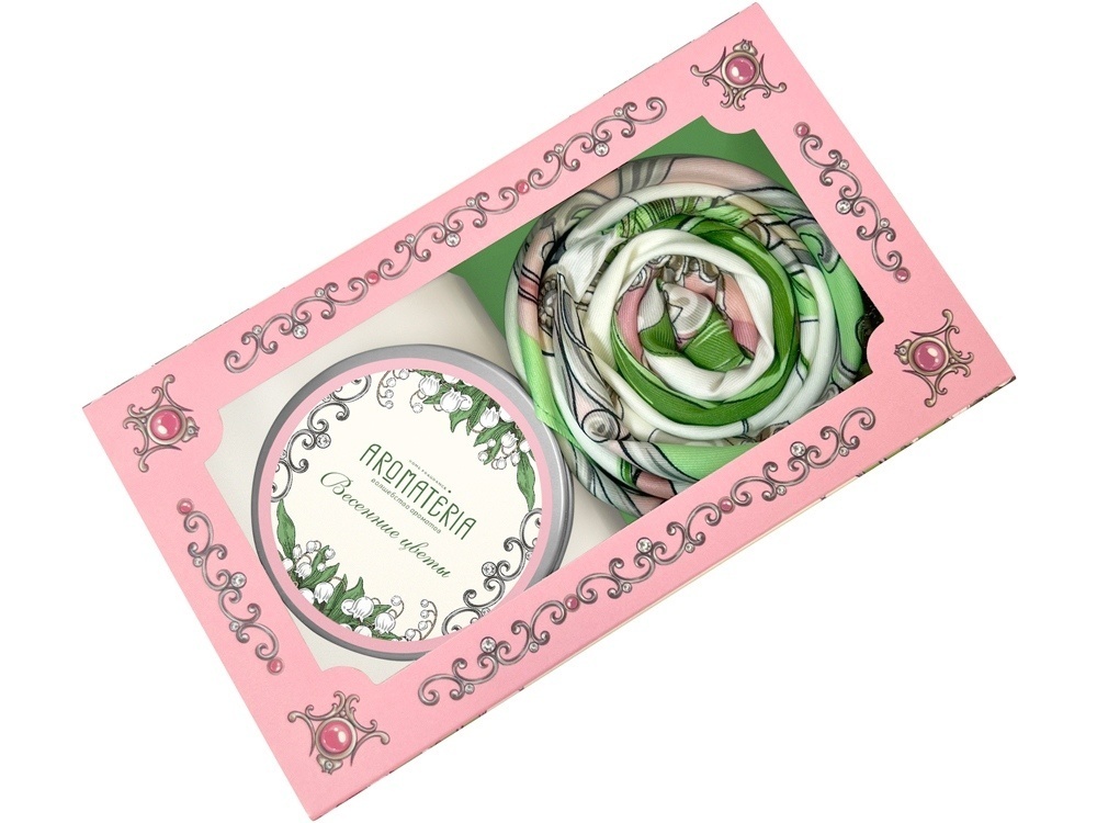 Набор: платок Царевна Лебедь и свеча Вдохновение