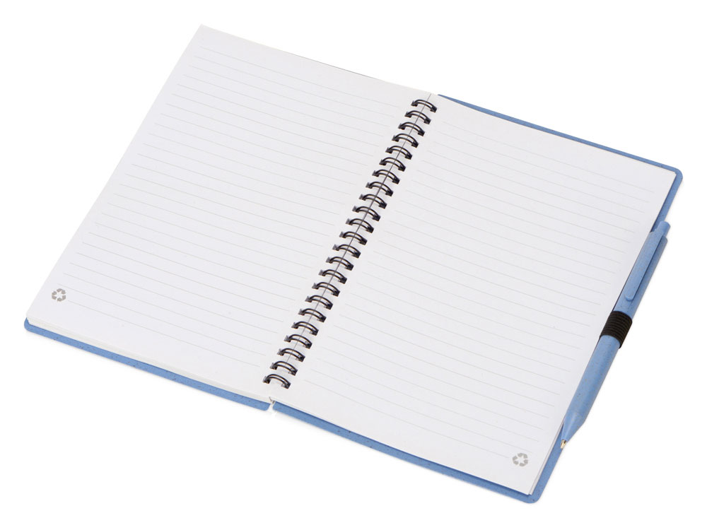 Блокнот А5 Toledo M с обложкой из пшеницы и пластика и шариковой ручкой