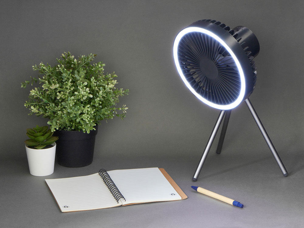 Портативный вентилятор с фонарем Jon