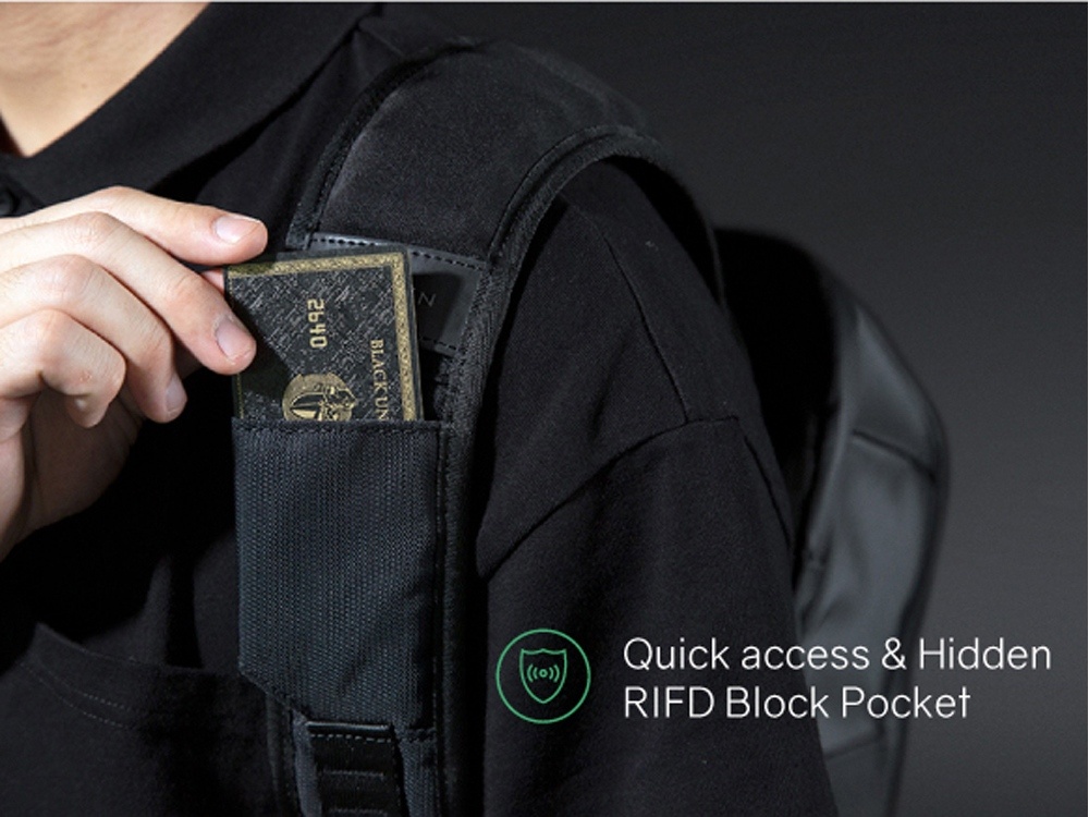 Водостойкий антикражный рюкзак FlipPack для ноутбука 15.6