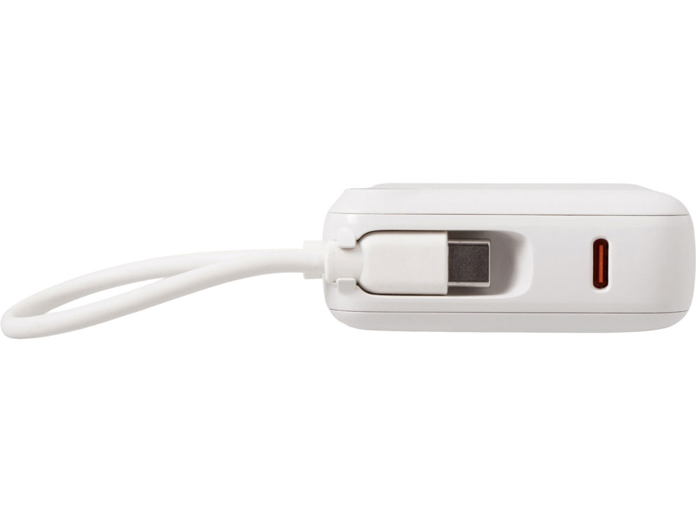 Внешний аккумулятор со встроенным кабелем Liri, QC/PD, 10000 мАч