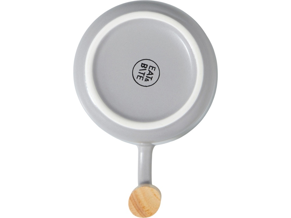 Кружка с ручкой и крышкой из каучукового дерева Jeny